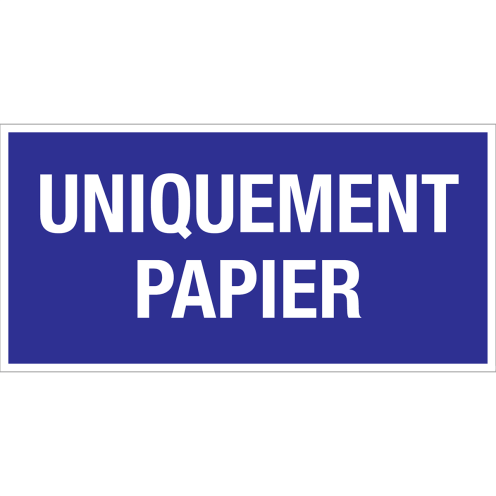 Autocollant uniquement papier recyclage
