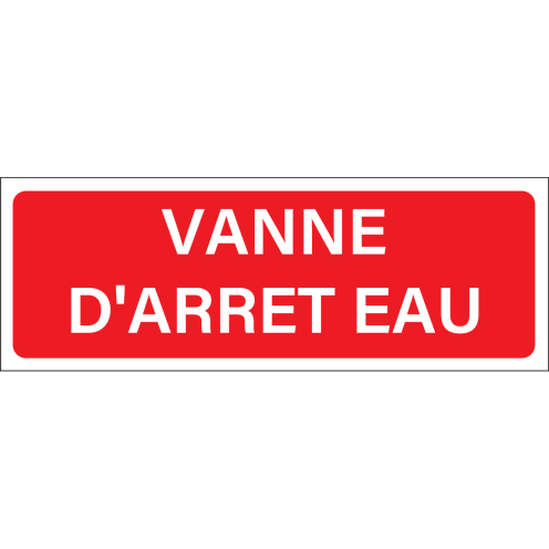 Autocollant Vanne d'arret eau