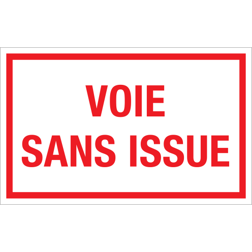 Autocollant Voie sans issue