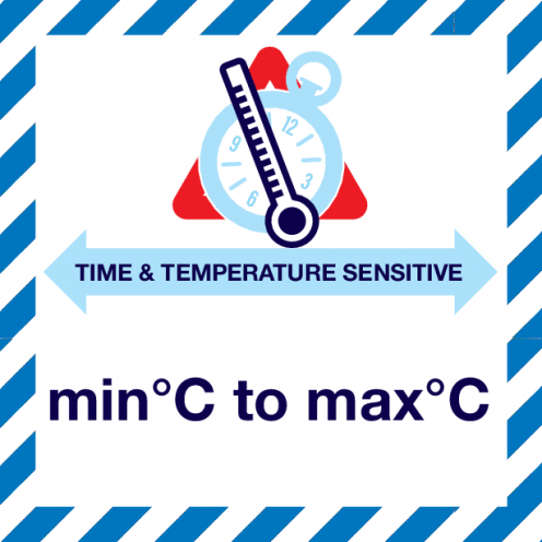 Behandelingsetiket Time&Temperature voorbedrukt