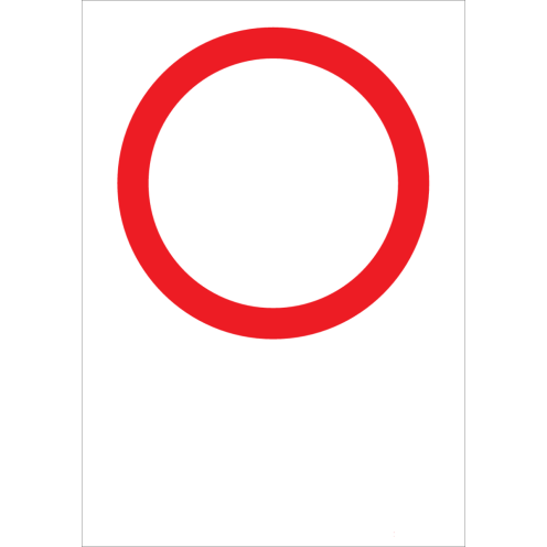 Bord met pictogram algemeen verbod