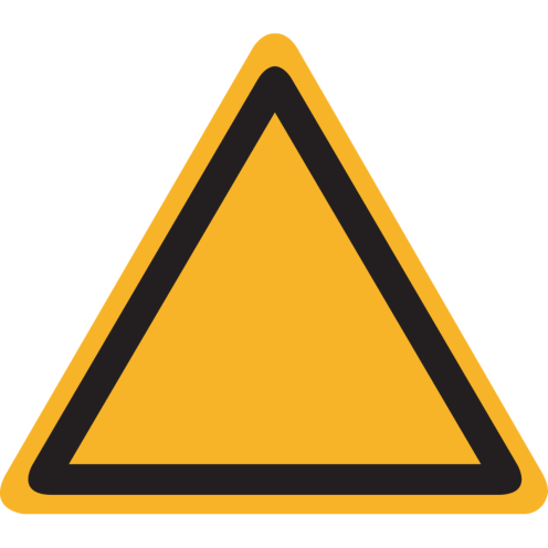 Blanco geel bord waarschuwing / gevaar