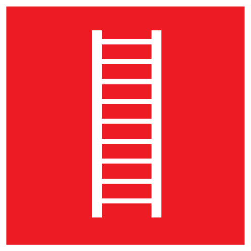 Bord met pictogram van een brandladder