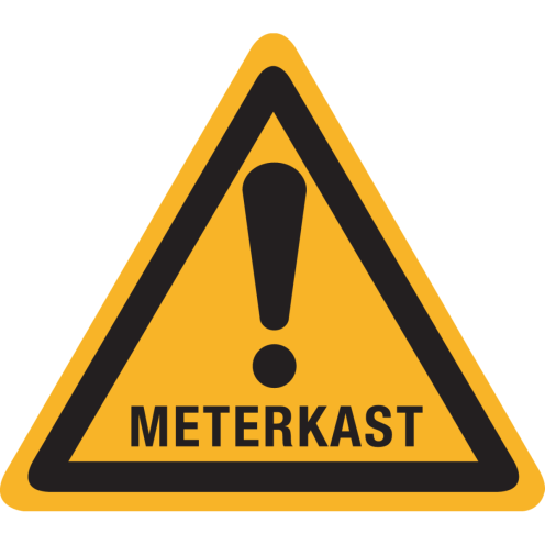 Bord met pictogram "Meterkast"
