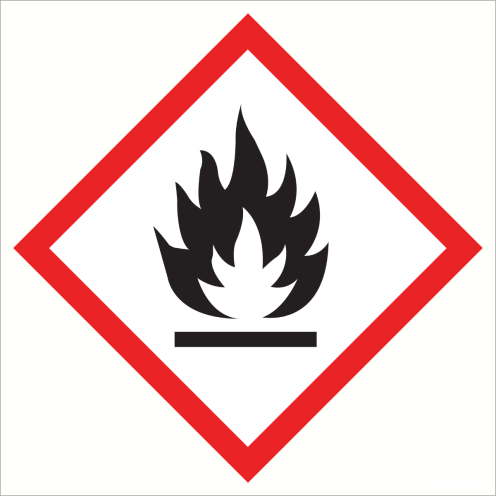 Bord met pictogram "Ontvlambare Stoffen" - GHS02