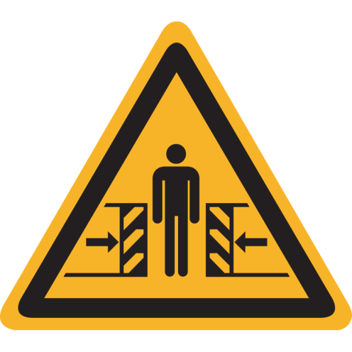 Bord met pictogram pletgevaar - ISO 7010 - W019