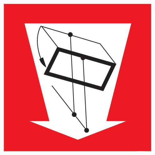 Bord met pictogram van een rookluik