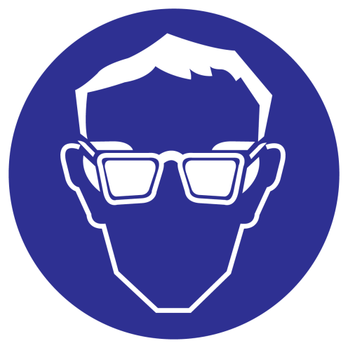  Gebodsbord met pictogram voor het aanduiden van oogbescherming verplicht