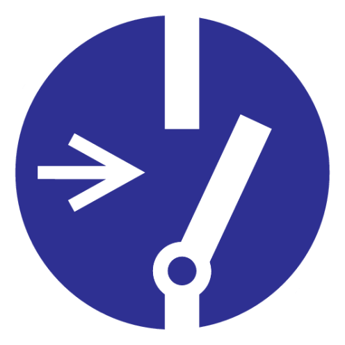Blauw bord met pictogram om vrijschakelen bij onderhoud aan te duiden - ISO7010 - M021