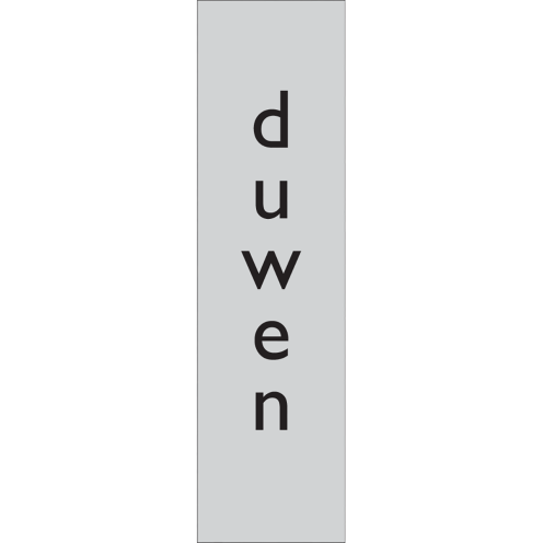 Deurbordje Duwen Verticaal Zelfklevend aluminium look voorbeeld