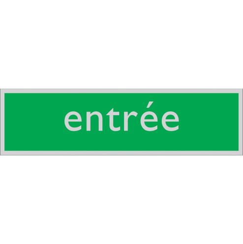Deurbordje Entrée zelfklevend aluminium look 