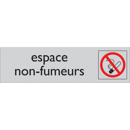 Deurbordje Espace non-fumeurs aluminium look