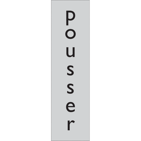 Deurbordje Pousser Verticaal Zelfklevend aluminium look