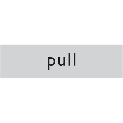 Deurbordje Pull Zelfklevend aluminium look