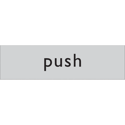 Deurbordje Push Zelfklevend aluminium look