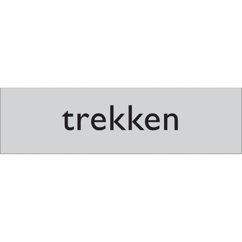 Zelfklevend deurbordje Trekken aluminium look