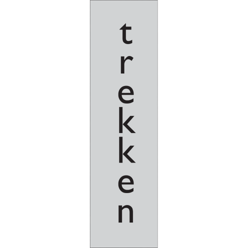Deurbordje Trekken verticaal zelfklevend aluminium look