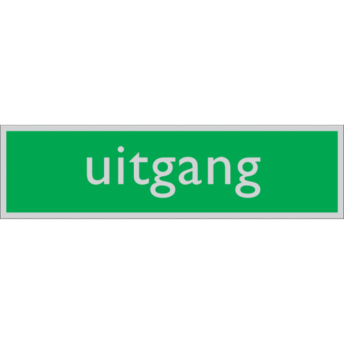 Deurbordje Uitgang zelfklevend aluminium look