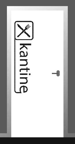Deursticker Kantine