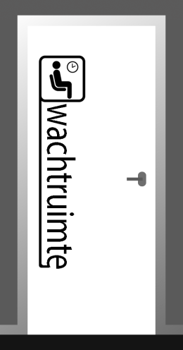 Deursticker Wachtruimte