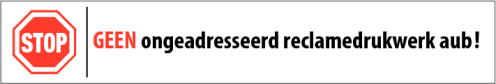Sticker met tekst Geen reclamedrukwerk
