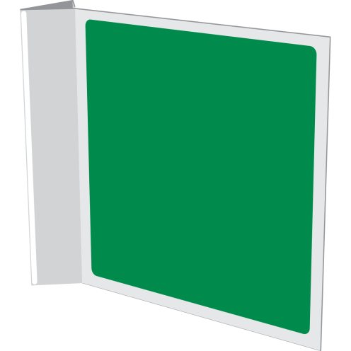 Dubbelzijdig haaks blanco groen bord