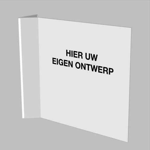 Haaks bord wit met Eigen Tekst
