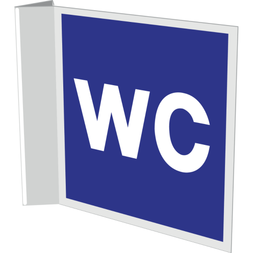 Bord met pictogram voor het aanduiden van een ruimte met toilet
