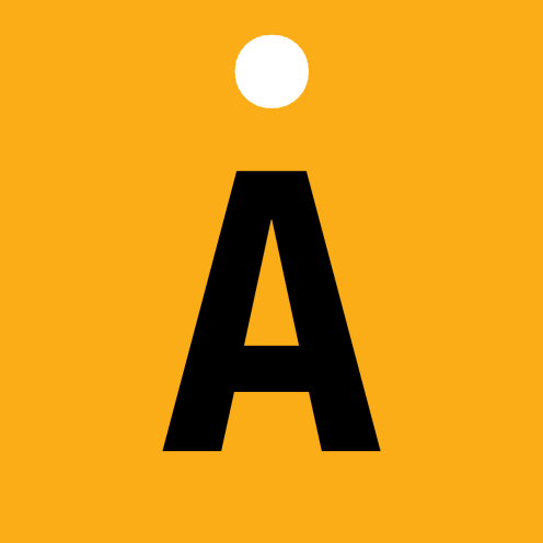 Geel/zwart identificatielabel met letter