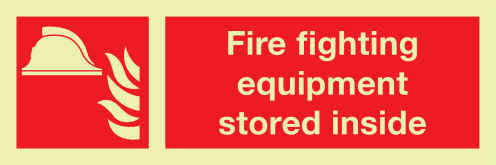 IMO Sign Fire fighting equipment stored inside