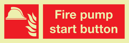 IMO Sign Fire Pump Start Button