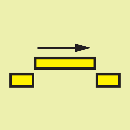 IMO Sign "B" class sliding fire door self closing