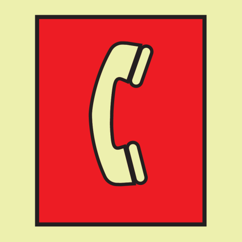 IMO Sign Emergency Telephone Station