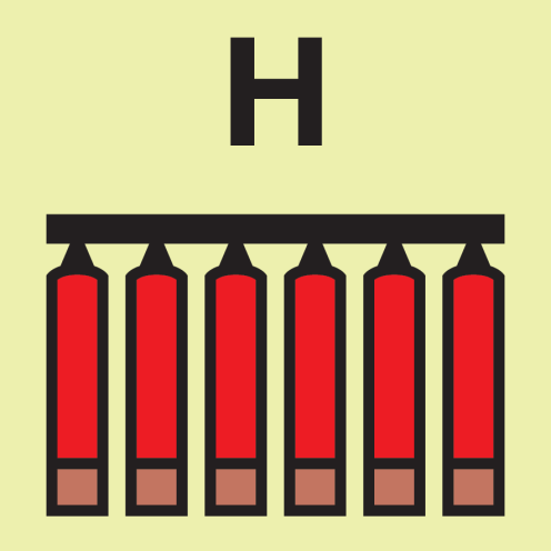 IMO Sign Fixed Halon Extinguishing Battery