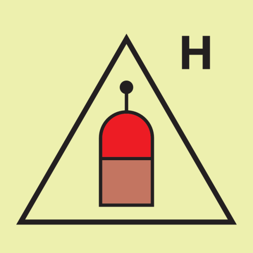 IMO Sign Remote release station Halon