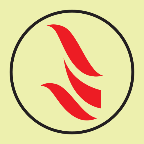 IMO Sign Space Protected by Flame Detector