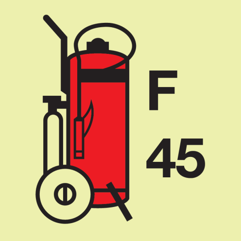 IMO Sign Wheeled Foam Fire Extinguisher
