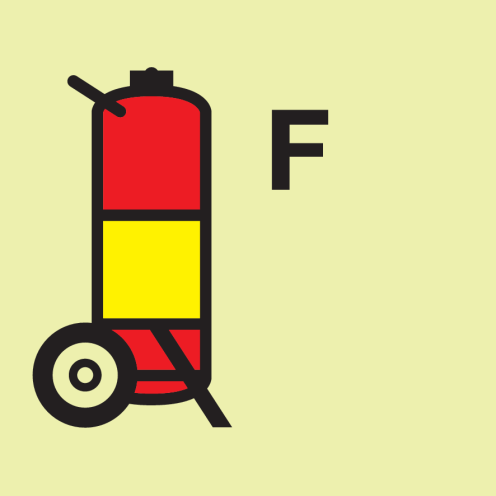 IMO Sign Wheeled Foam Fire Extinguisher