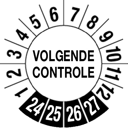 Keuringssticker "Volgende Controle"