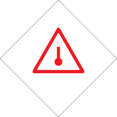 Magneet Bord Verhoogde Temperatuur - ADR, ADN, IMO, IMDG, RID en IATA