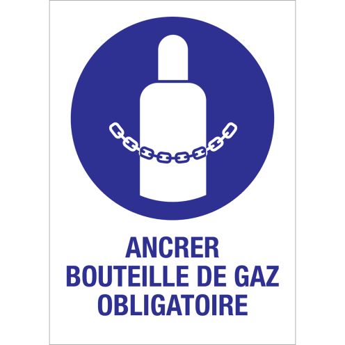 Panneau ancrer bouteille de gaz obligatoire
