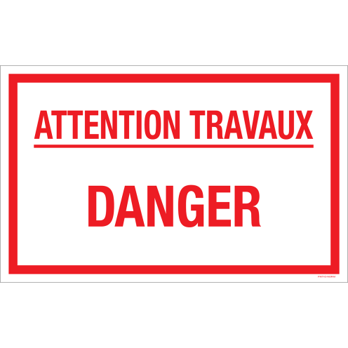 Panneau Attention Travaux - Danger