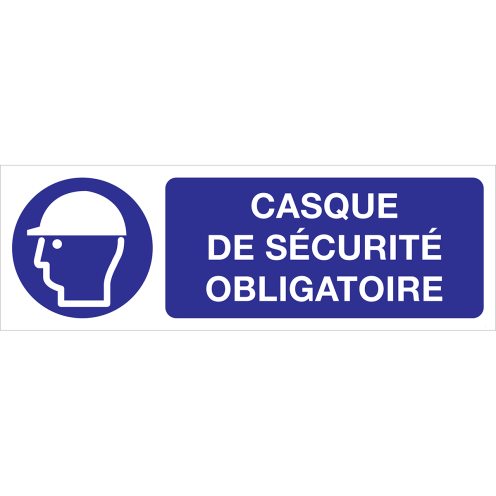 Panneau Casque de securite obligatoire