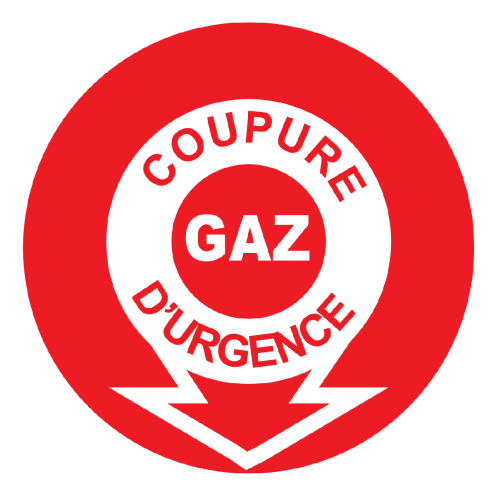 Panneaux coupure d'urgence gaz
