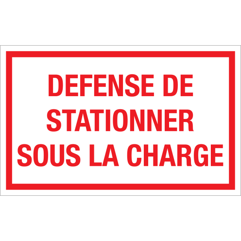 Panneau Defense de stationner sous la charge