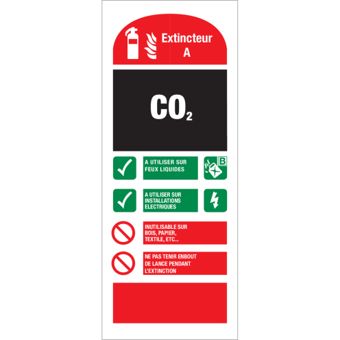 Panneau extincteur Co2