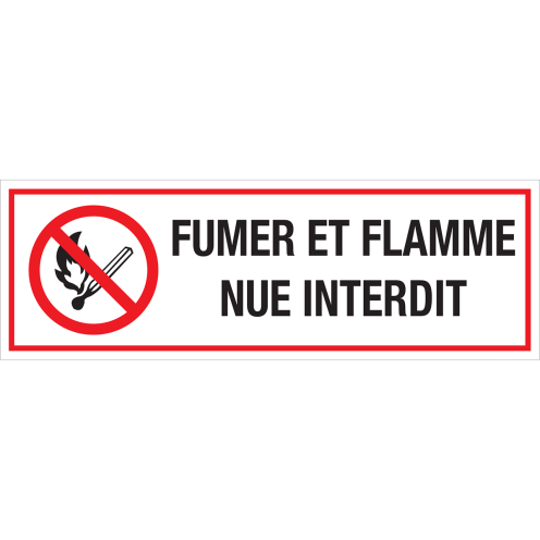 Panneau Fumer et flamme nue interdit