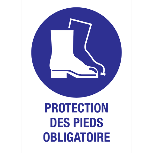 Panneau protection des pieds obligatoires