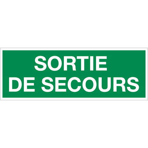 Panneau Sortie de secours