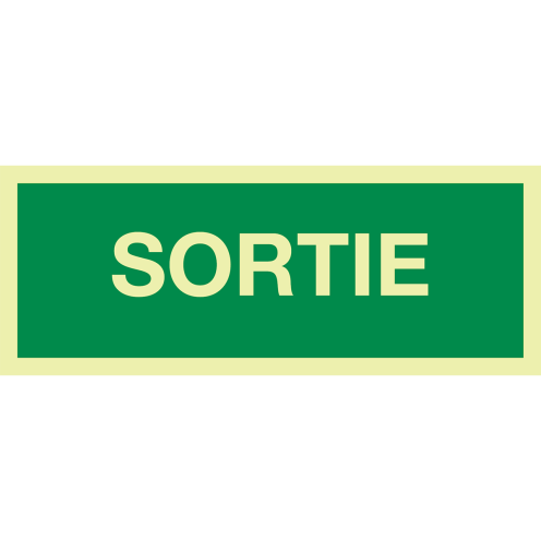 Panneau photoluminescent SORTIE